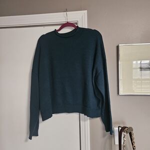 Sonoma Women's Dark Teal Crew Neck Sweater